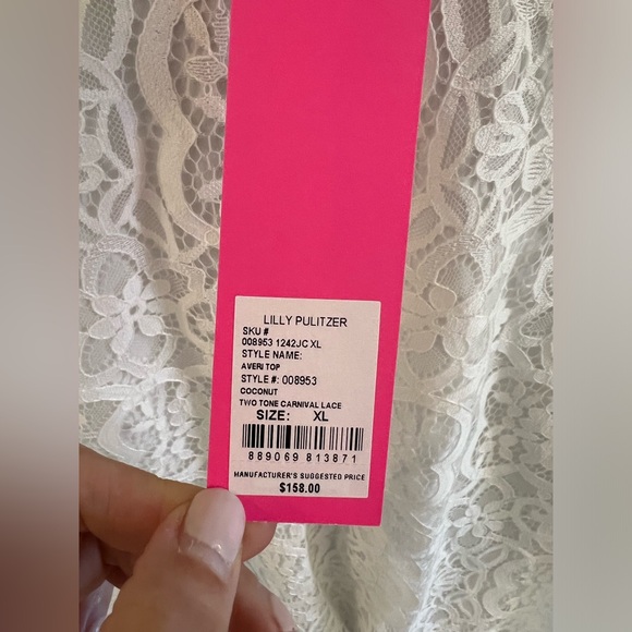 NWT Lilly Pulitzer Averi Top, Sz XL - Picture 5 of 9